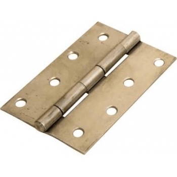 100mm Steel Butt Hinge Brass Plated