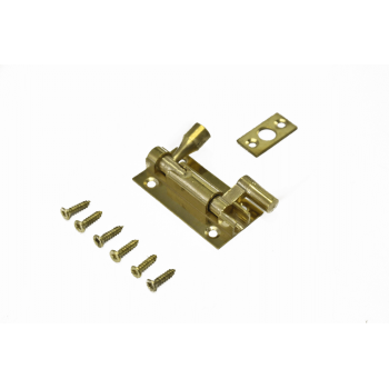 50mm Brass Necked Barrel Bolt With Screws