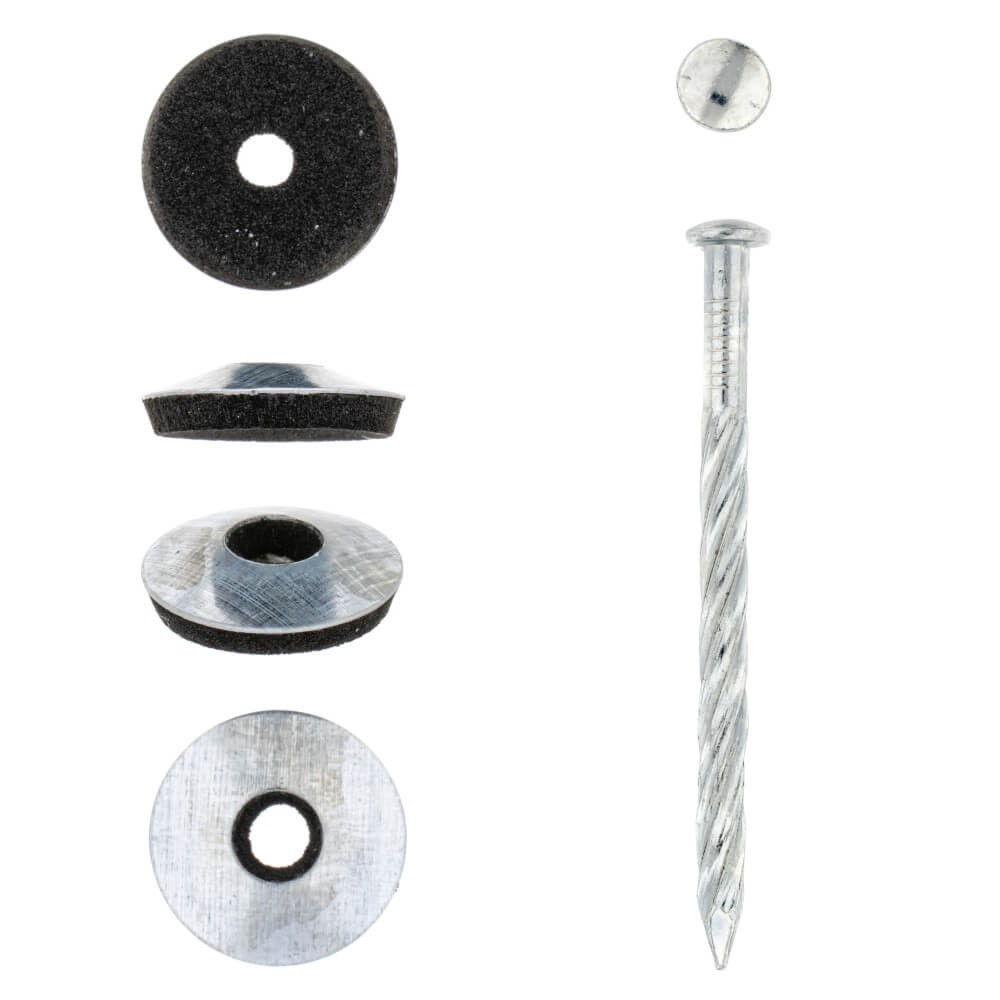 Eureka Nail Roof & Bonded Washer 45x75mm Quantity:100 Eureka Nail Roof & Bonded Washer 45x75mm Quantity:100