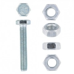 Eureka Set Screw & Nut Galvanised 10x60mm Quantity:10