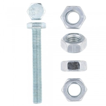 Eureka Set Screw & Nut Galvanised 10x75mm Quantity:8