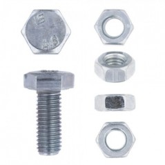 Eureka Set Screw & Nut Galvanised 10x25mm Quantity:10