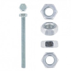 Eureka Set Screw & Nut Galvanised 10x120mm Quantity:6