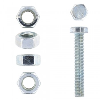 Eureka Set Screw & Nut Galvanised 12x75mm Quantity:6