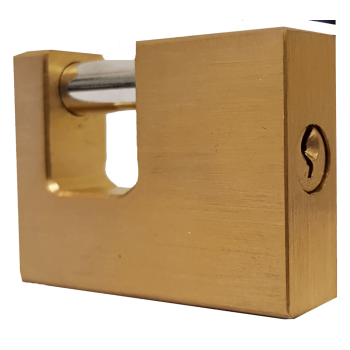 60mm Brass Insurance Rectangular Padlock