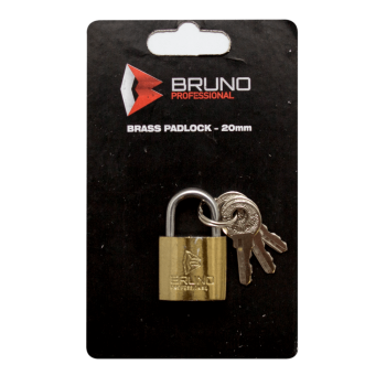 Brass Padlock 63mm Bruno Blister