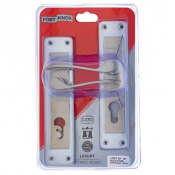 Wild-star -satin Nickle 8” Handles & Euro Mortise Lock