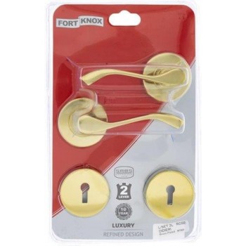 Didieri -brass Plated Rose Handles & 2-lever Mortise Lock