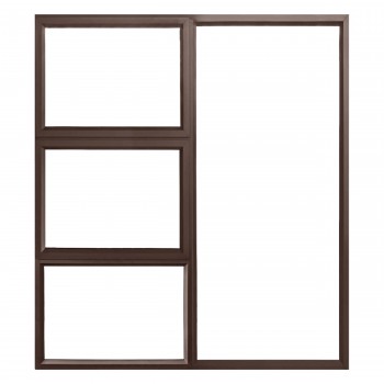 Window Frame Aluminium 28-ptt1818 Bronze Left Hand, ROBMEG ALUMINIUM - Cashbuild