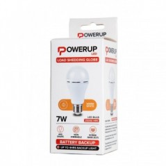 Powerup Led A60 Battery Back-Up 7W Ww E27,  - Cashbuild