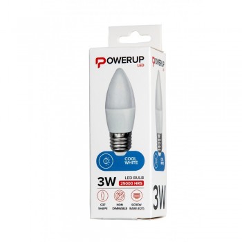 Powerup Led Candle 3W E27 Cw,  - Cashbuild