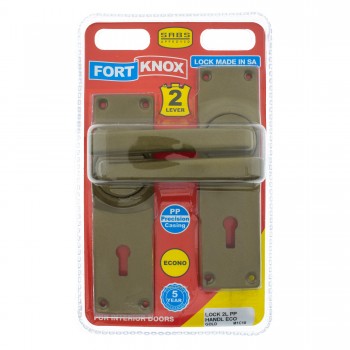 Fort Knox 2 Lever Lock Polyprop Eco Gold Handle, FORT KNOX - Cashbuild